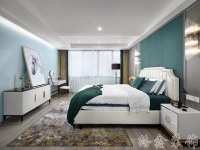 新中式風格家居裝修裝飾室內(nèi)設計效果-G614-8